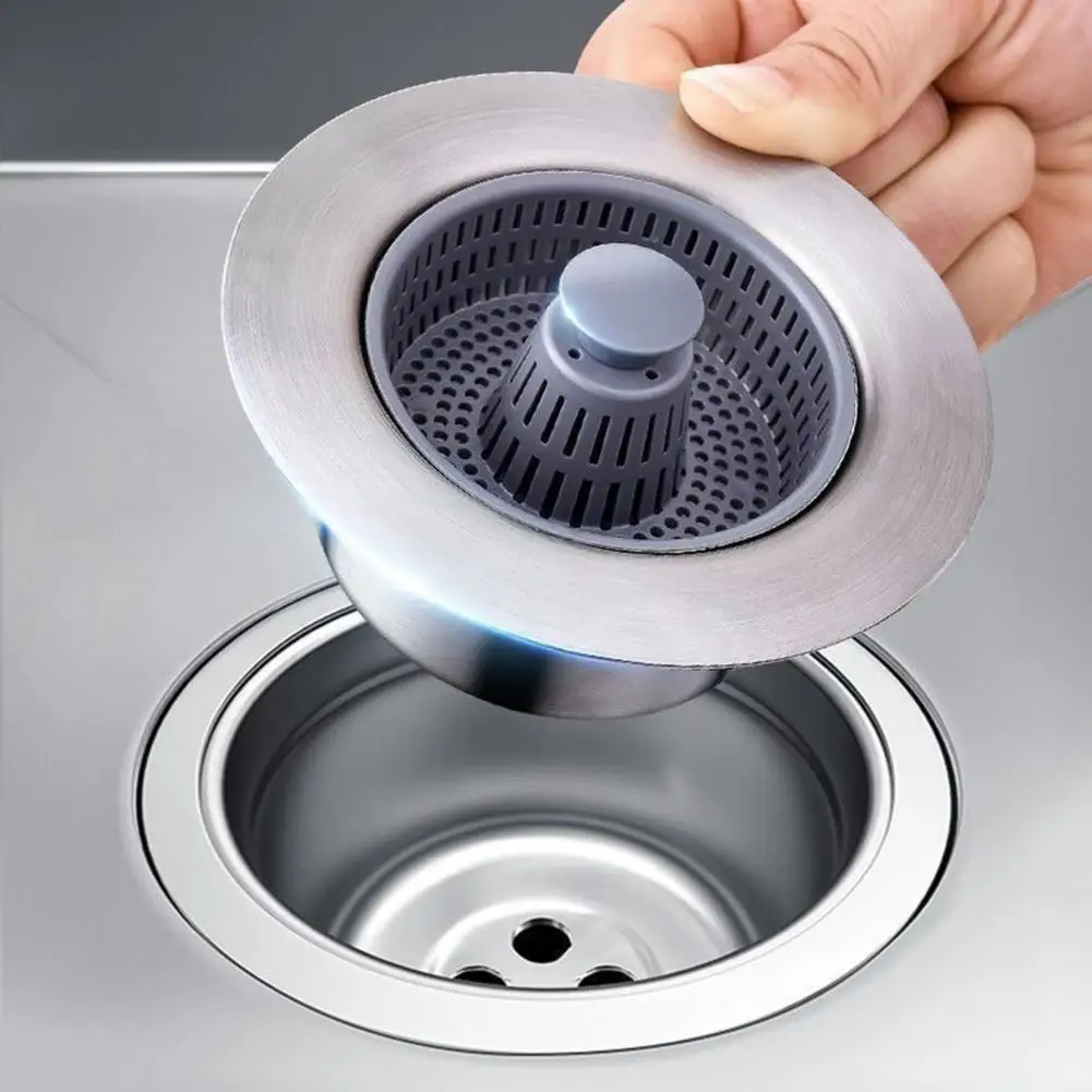 Drain Stopper Durable Stainless Steel Sink Strainer Basket for Kitchen Corrosion Resistant Filter Clog Prevention for Sinks