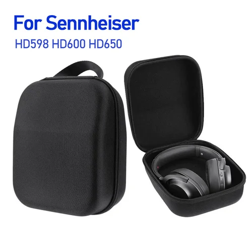 Imagen 1 del producto Bolsa de transporte para Sennheiser HD598 HD600 HD650 estuche rígido EVA estuche de almacenamiento de carcasa dura caja de viaje para auriculares Sennheiser HD650