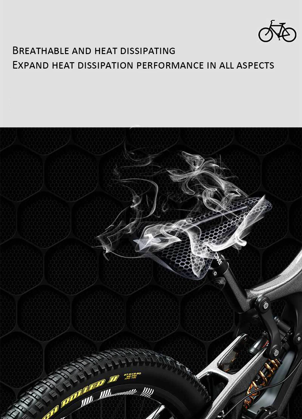 Carbon 3D Gedruckt Fahrrad Sattel Ultraleicht Mtb Road Racing 156G Ergonomische Stoßfest Radfahren Sitz Komfort Fahrrad Zubehör – Detail 1