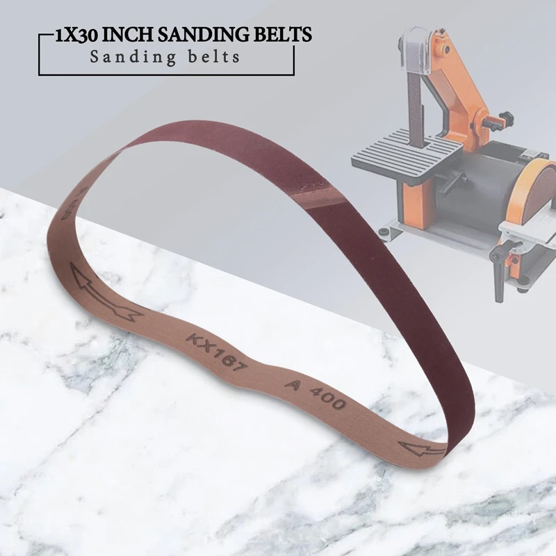 15 Pcs 1X30 Inch Aluminum Oxide Sanding Belts Heavy Duty Sanding Belts Multipurpose Abrasive Belts For Belt Sander