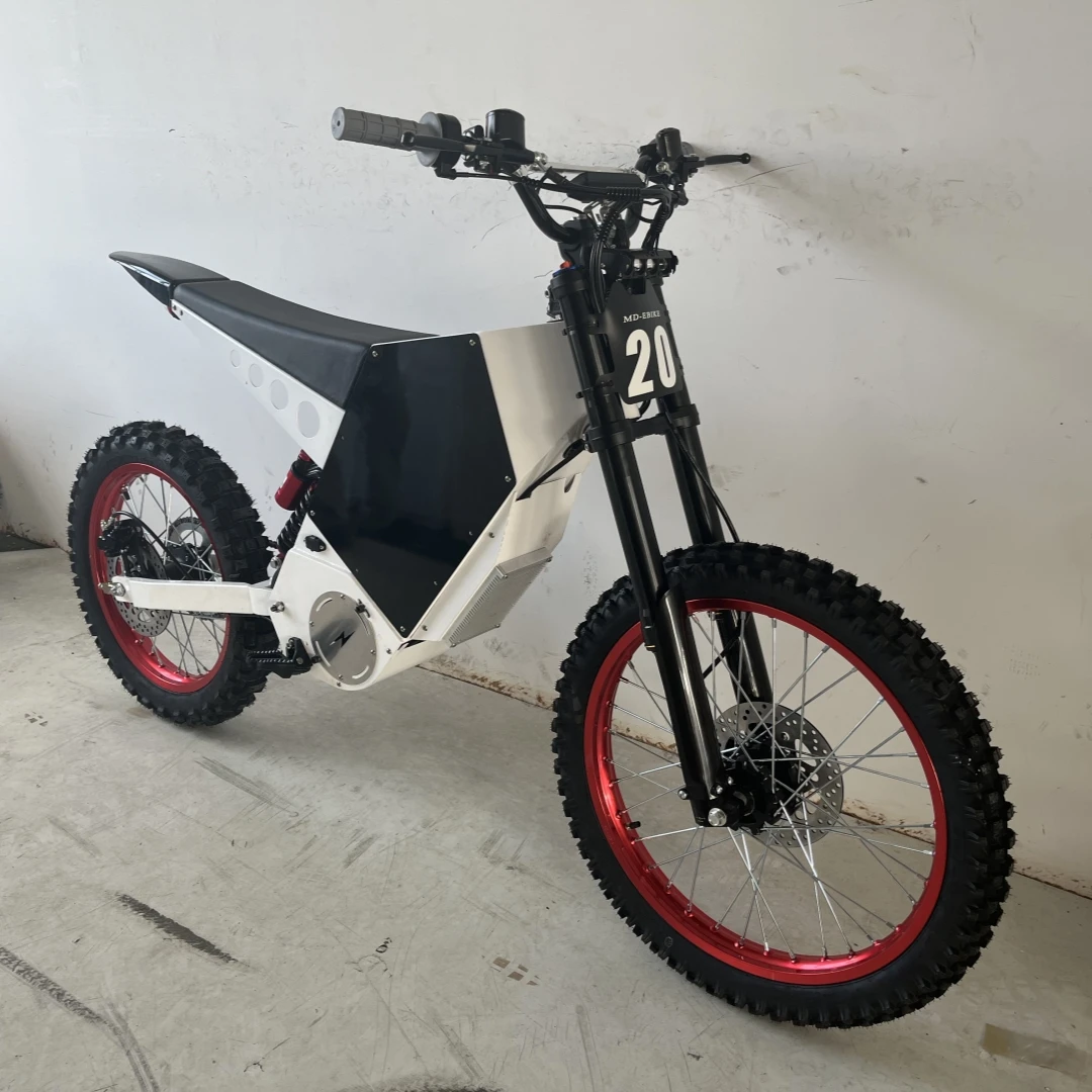 100KMH Racing Motor 10000W Dirty Motorcycle 72V 75Ah Battery 200KM Long Range Electric Adult Bike with Seat