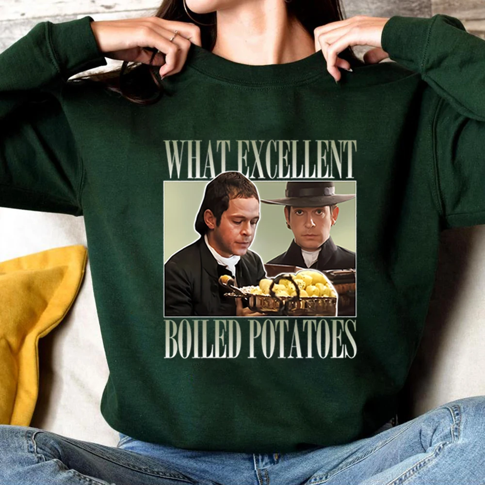 Zabawna bluza z gotowanymi ziemniakami Jane Austen Bluza z kapturem Duma i Przedszkodzenie Sweter Bookish Bluza unisex z długim rękawem
