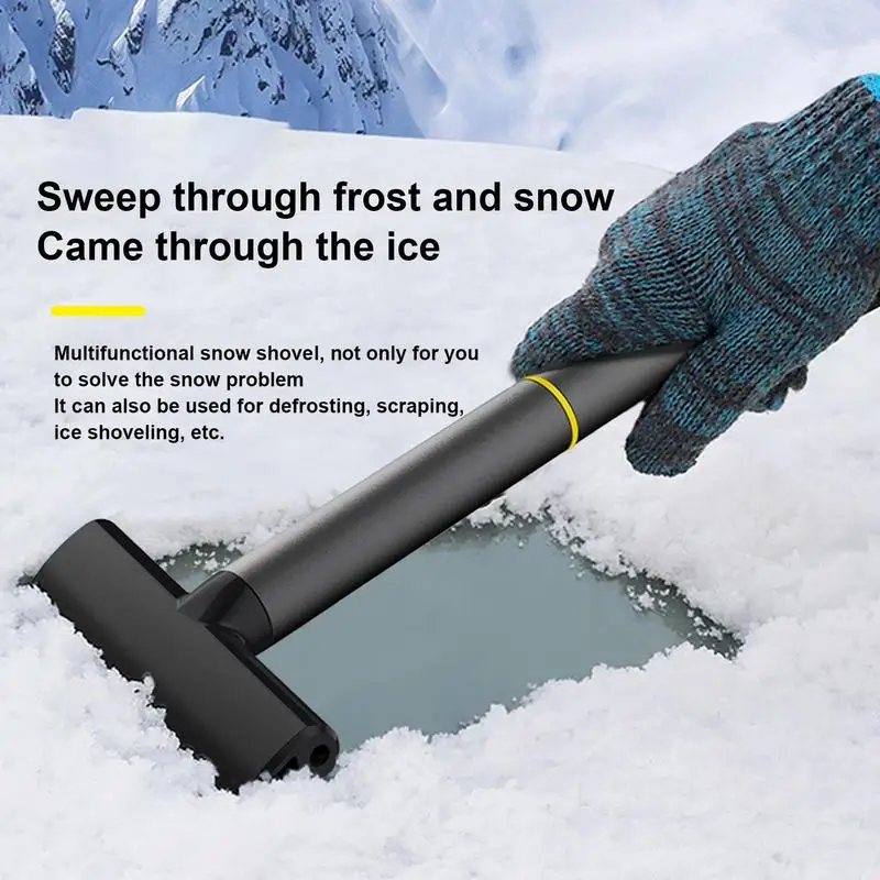 Windshield Snow Scraper Winter Auto Snow Shovel Comfortable TPU Handle Snow Removal Tool For Trucks RVs Sedans Home Window SUVs