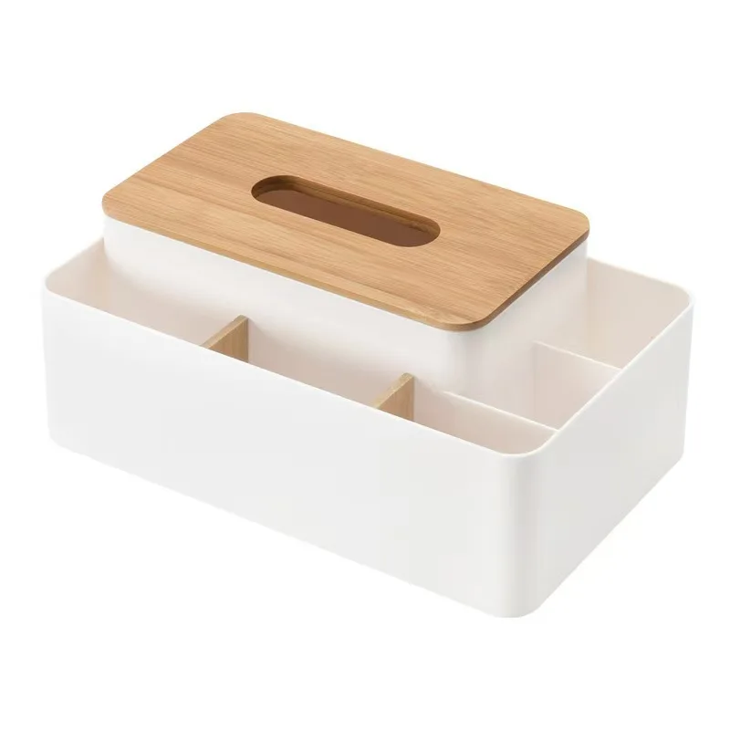 

Desktop multifunctional napkin storage box Multi-function Storage Box TV Air Conditioner Remote Control Organizer