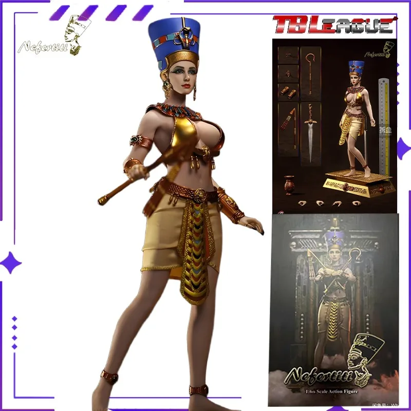 

TBLEAGUE Original Egyptian Queen Nefertiti 1:6 Mobile Doll Handmade Model Play Model Gift for Boys Collectibles Ornaments