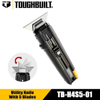 TOUGHBUILT TB-H4S5-01 스크레이퍼 유틸리티 나이프, 5 날 수공구, 유리 스크레이퍼, 벽, 테이블, 상단 바닥 청소