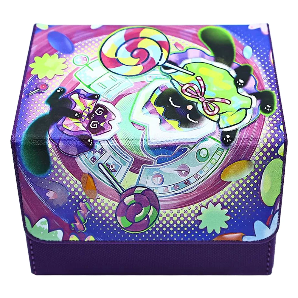 ¡Bricolaje nuevo Yu-Gi-Oh! Lollipo Yummy Way Caja de almacenamiento de tarjetas Opcg Ws Ptcg Ygo Caja de almacenamiento de tarjetas magnéticas de cuero delicioso Regalo de tarjetas de anime