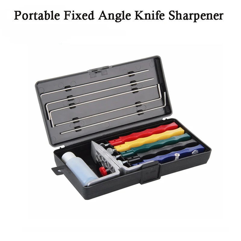 Portable Knife Sharpener Fix Angle Knife Stone Sharpener Kitchen Sharpening Stone System Tool Whetstone Tool Kitchen Accessories