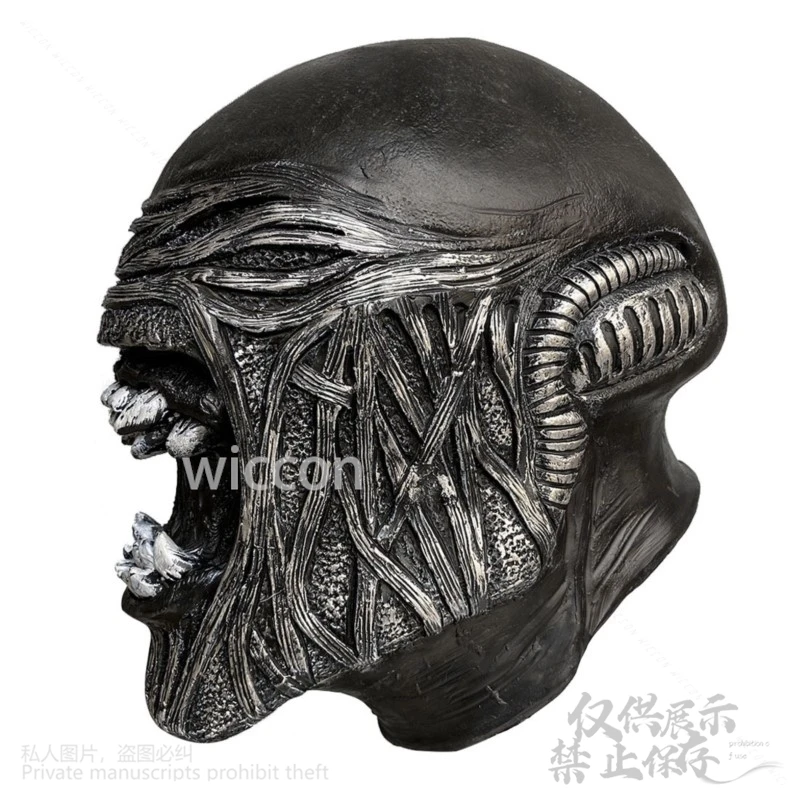 2024 Anime Movie Halloween Venom Mask Scary Exorcist Latex Mask Black Demon Headgear Halloween Party 할로윈복장 COS Costume Dress Up