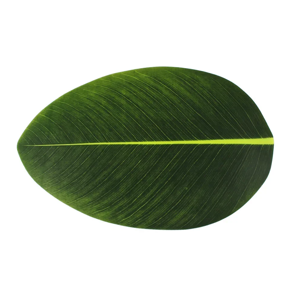 4/6 Nhân Tạo Lá Placemat Dày Dinning Bàn Thảm Trang Trí Nhân Tạo Bắp Cải Tinh Dầu Lá Và Chống Placemat