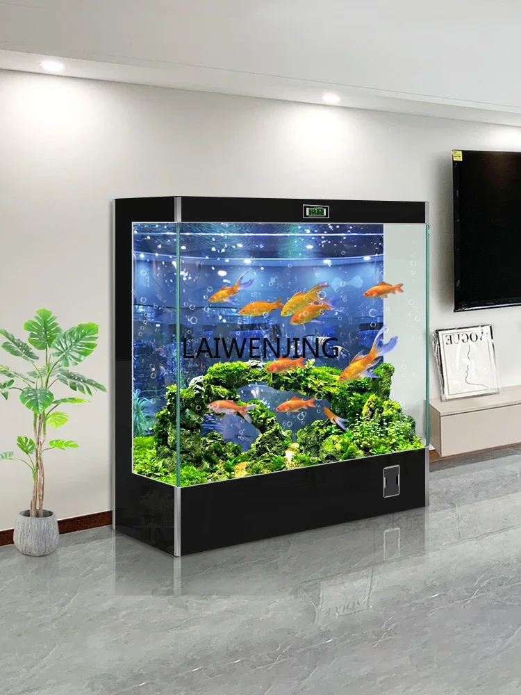 

MJY household small and medium-sized new square against the wall large back filter ecological landscaping fish tank