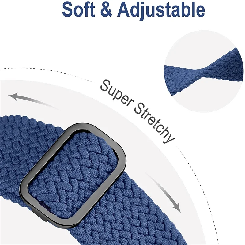 Band voor Apple Watch band 44 mm 40 mm 45 mm 41 mm 49 mm 38 mm 42 mm Elastisch gevlochten armband iwatch serie 7 se 5 6 8 ultra 49 mm band