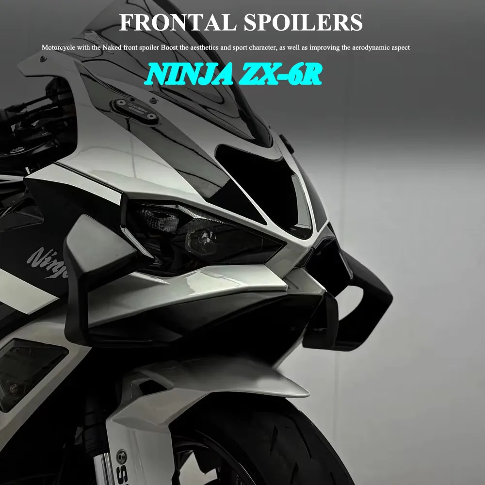 For Kawasaki ZX 6R ZX-6R 2024-2026 Motorbike Front Spoiler Front lip fixed wing Motorcycle Fairing Fixed Wing Aerodynamic Wing