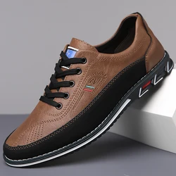 Men's Shoes Plus Size 52 2024 Summer Light Thin Lace Up Durable Pu Leather Shoes Breathable Casual Shoes Outdoor Sports Sneakers