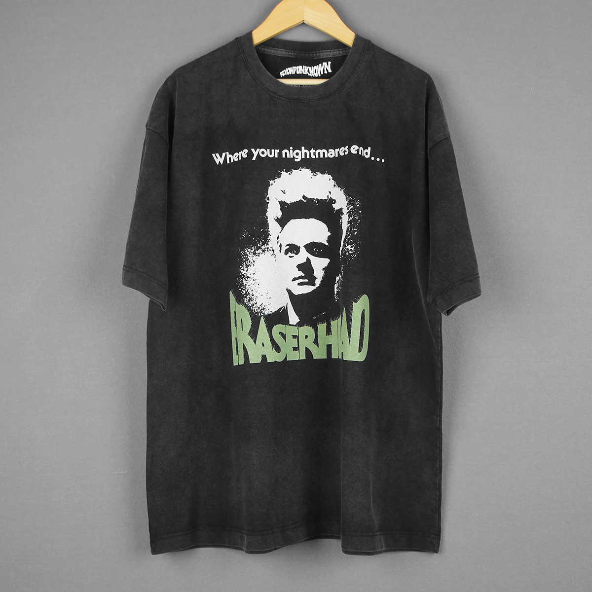 Eraserhead T-Shirt David Lynch 70s Horror Cult Movie Lost Highway Washed Long Sleeves Cotton Clothing Black Tee Shirt