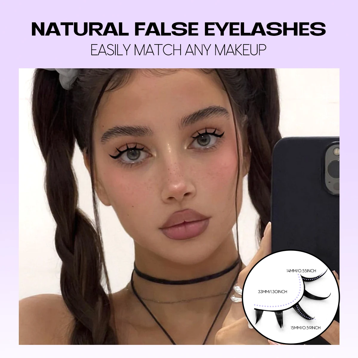 3D Natural Mink False Eyelashes, 5 Pairs