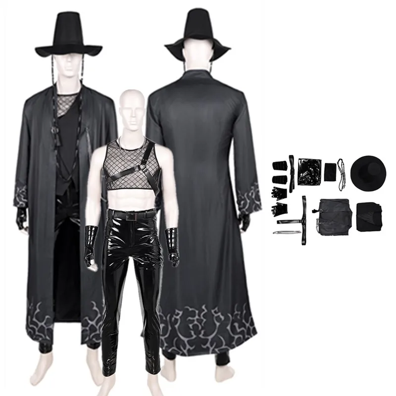 

Demons Abby Boys Cosplay Costume Fantasia 2025 Hunters Men Vest Pants Uniform Coat Hat Halloween Carnival Party Suit