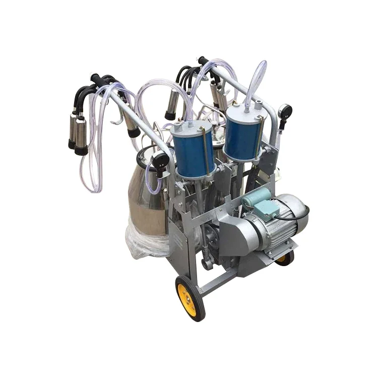 

YYHC-cow and goat cluster portable piston double 25L buckets/tank milking machine for sale