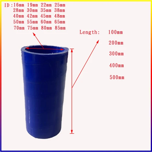 Imagen 2 del producto ID19-85mmLength 10-100cm tubo Intercooler de silicona recto manguera de refrigerante alta temperatura alta presión Turbo enviar 2 abrazaderas