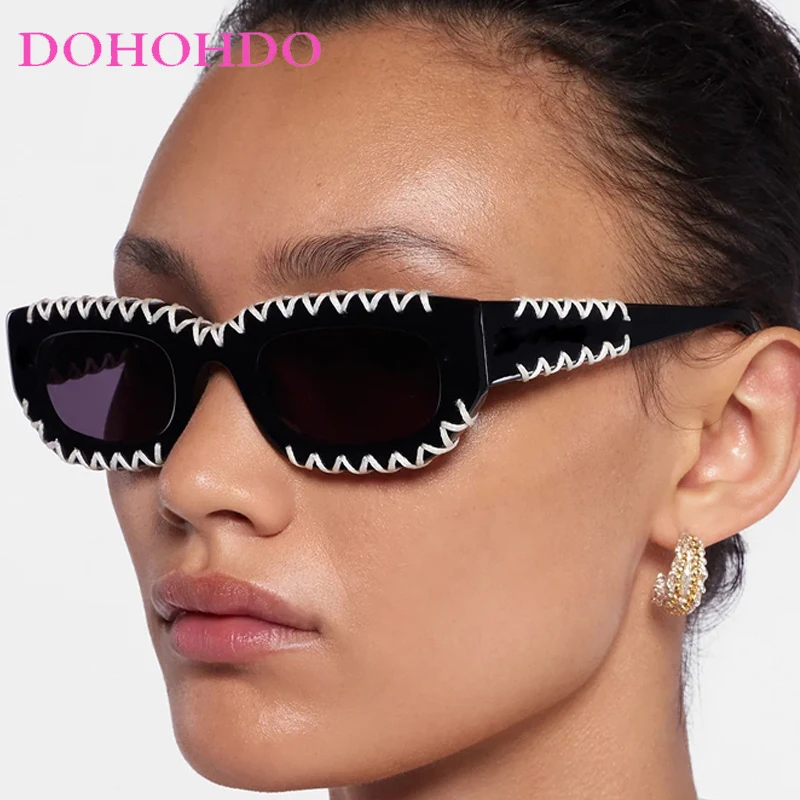 

New Vintage Personality Square Women Sunglasses Fashion Trend Men Sunglass Outdoor Street Photography Shades Ladies Lentes UV400