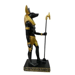 Resin Egyptian Sun God Anubis Dog Statue Ornaments, Horus Bird Head, Travel Ornaments, 25x10x6cm, New