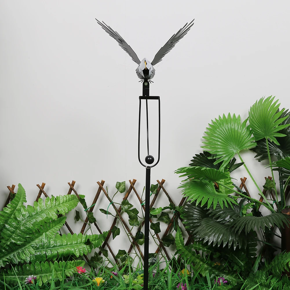 

Garden Stake Eagle Windmill Iron Garden Eagle Birds Sculptures Lawn Ornaments Crafts Garden Art Decor for Garden Patio
