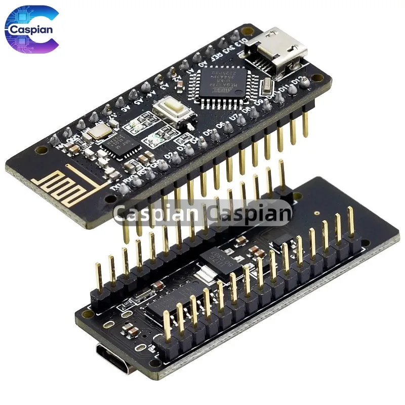 RF-Nano for Arduino Nano V3.0, Micro USB Nano Board ATmega328P QFN32 5V 16M CH340, Integrate NRF24L01+2.4G Wireless