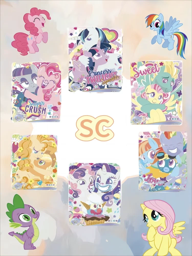 KAYOU Genuine My Little Pony Five bullets Card SC LCR SSR Card Girl Decoration Rare collectible cute cards toy