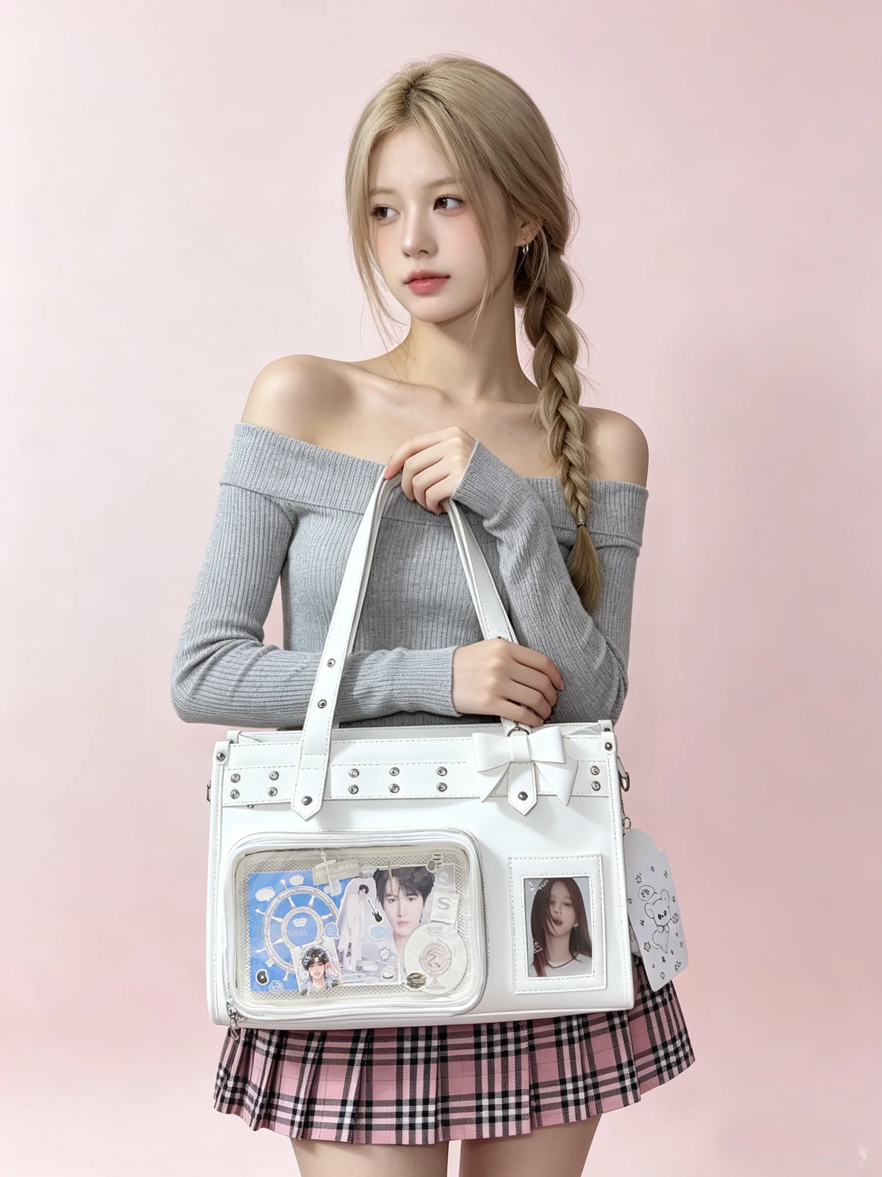 one-y2k-polka-dot-handbag-crossbody-single-shoulder-concert-fan-bag-sweet-cool-style-polyester-ipad-compatible