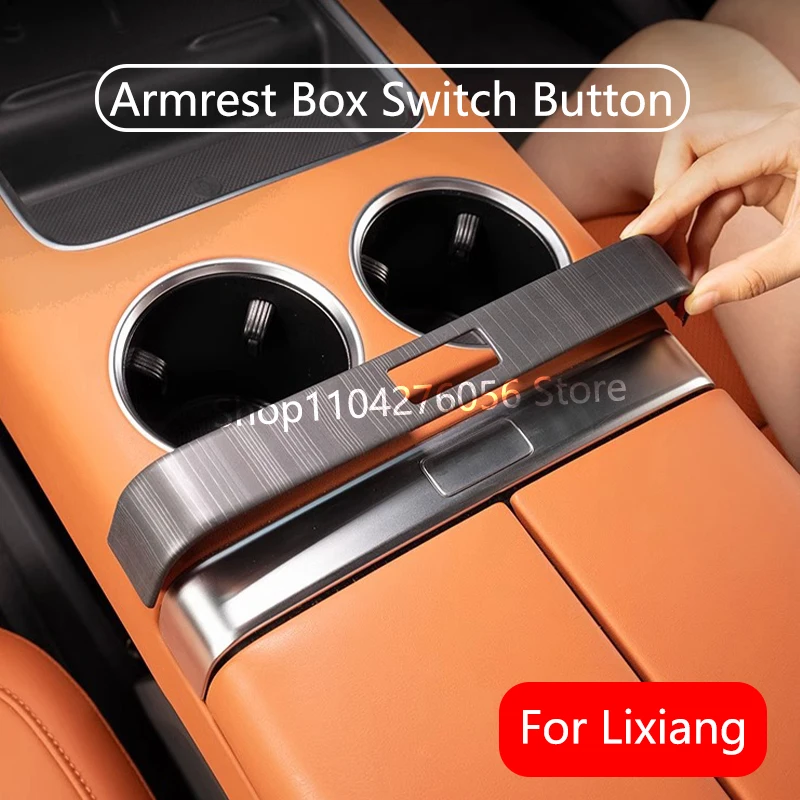 

Car Armrest Box Button Frame Sticker For LI LiXiang Auto L6 L7 L8 L9 Wood Grain Central Control Armrest Box Switch Button