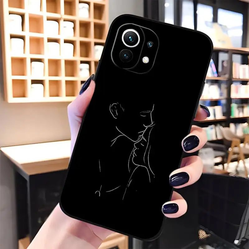 Art Simple Line Girl Phone Case Funda For Redmi Note 11 11E 10 9 8 7 Pro 10T 8A 9S 8T 7A 9A Plus Macia Shockproof Back Cover