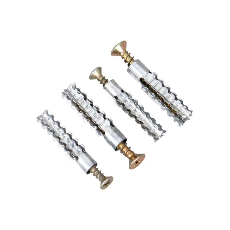 Self-Tapping Screw & Expansion Tube Anchor Kit Heavy Duty Carbon Steel Assorted Sizes for Drywall Household Repair Use