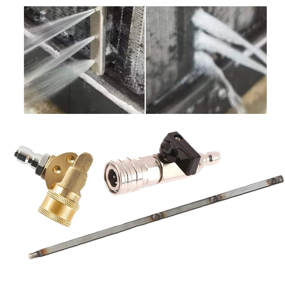Water Gas Compatible Radiator Condenser Tank Cleaning Tool for Large Trucks Fan Shaped Jet Unidirectional Flow Metal Design