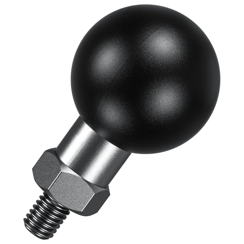 X59A_1Inch Ball Adapter with M6 x 1.0 Threaded Post Compatible for RAM Mounts B Size 1 Inch Ball Double Socket Arm