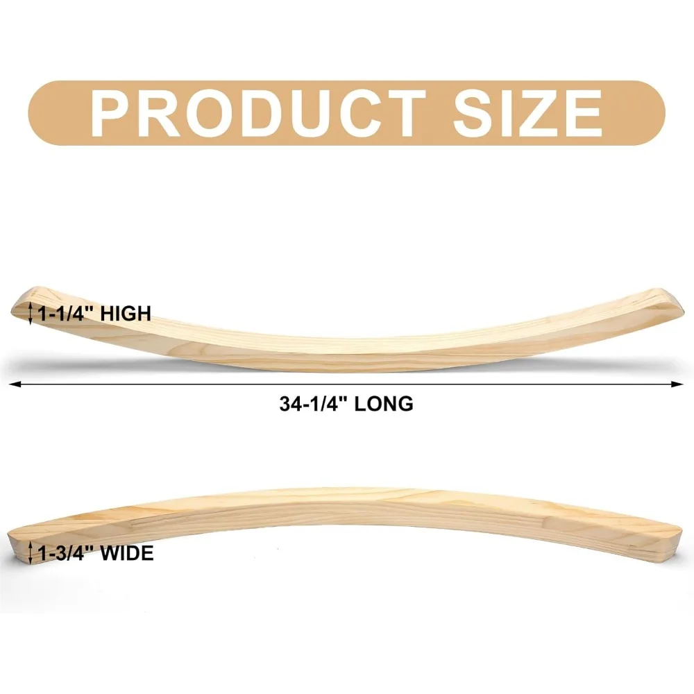 Pernas curvadas de cadeira de balanço de madeira para bares, bancadas e assentos - Corredores de balancim de carvalho com design dobrado para maior conforto e Sta