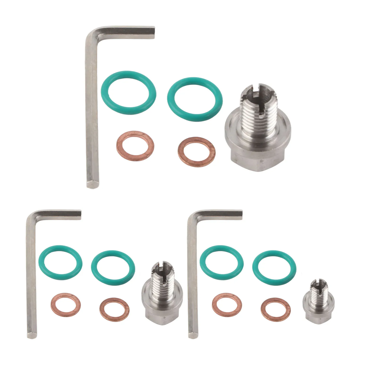 

Негабаритная сливная пробка для двигателя из нержавеющей стали, самонарезные комплекты для ремонта резьбы масляного поддона с шестигранным ключом, уплотнительное кольцо