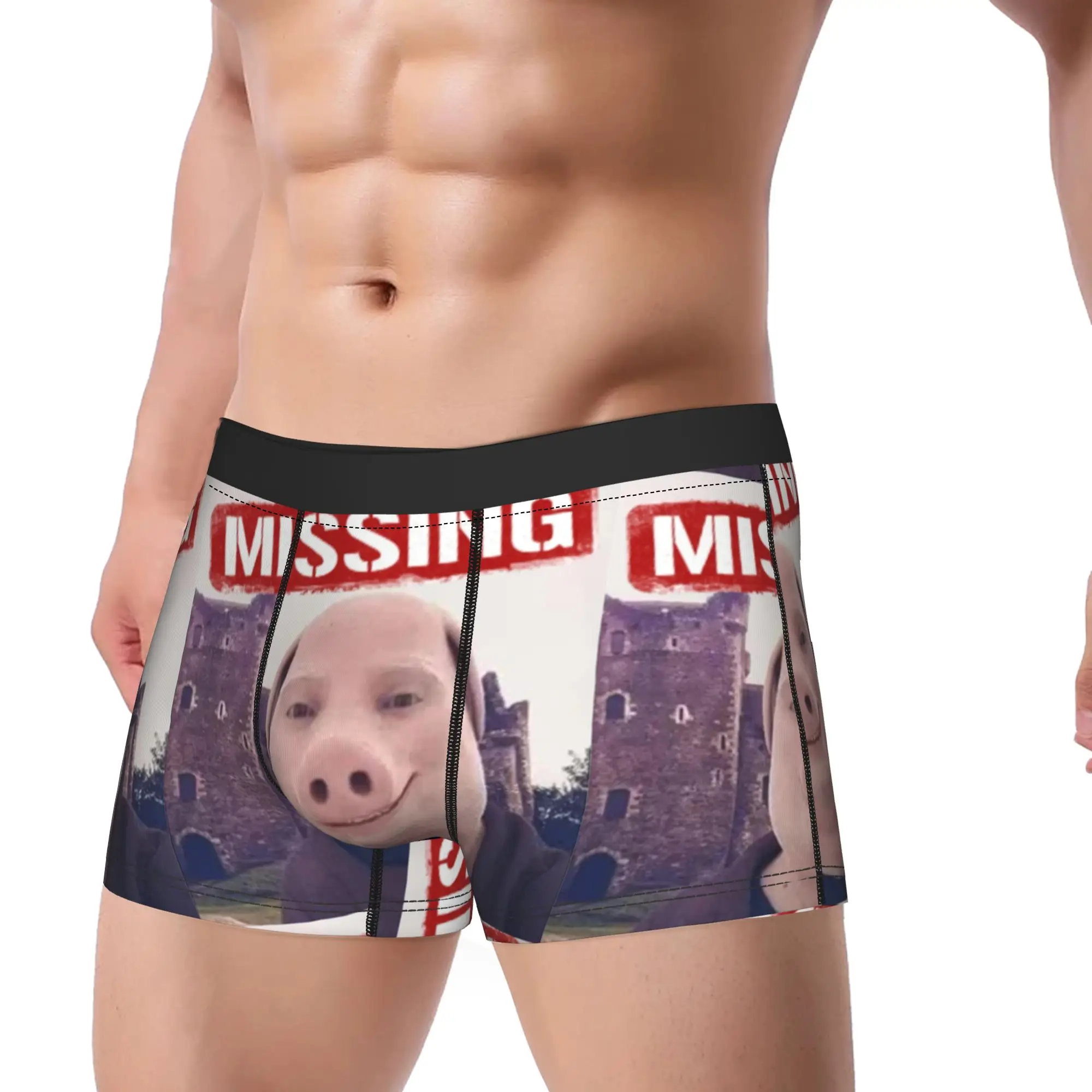 John Pork Is Calling Underwear  Males Boxer Brief Breathable Boxer Shorts High Quality Print Oversize Panties