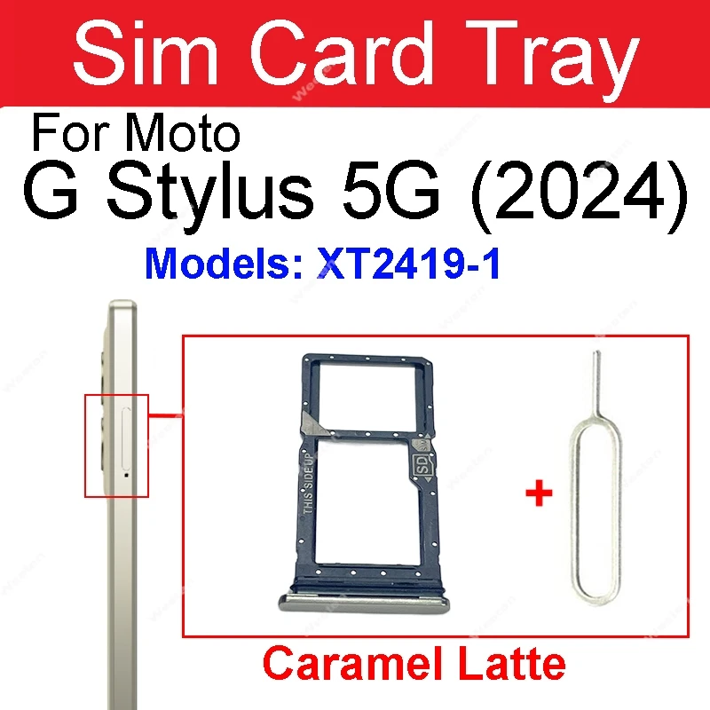 For Motorola MOTO G Stylus 5G 2020 2021 2022 2023 2024 XT2043 XT2115 XT2211 XT2419-1 Sim Card Tray SIM Holder Socket Card Reader image 6