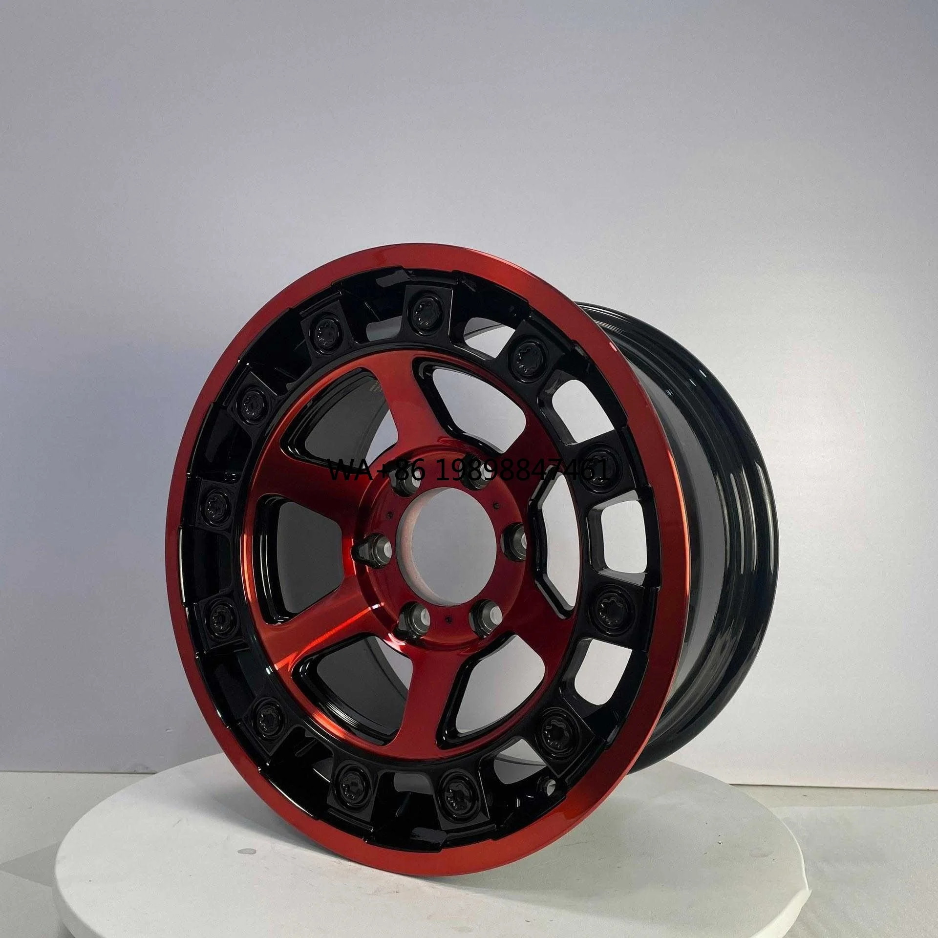 

New Forged Offroad 4*4 17 Inch 40mm ET Racing Rims Anti-stripping Ring Black Rhinoceros Style for F150 V73 V93 SUV