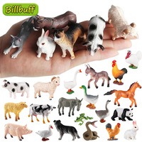New 12pcs Farm Animal Figurines Poultry Sets Action Figures Horse Cow Dog Duck Sheep Cock Model Education Toys for Children Gift
