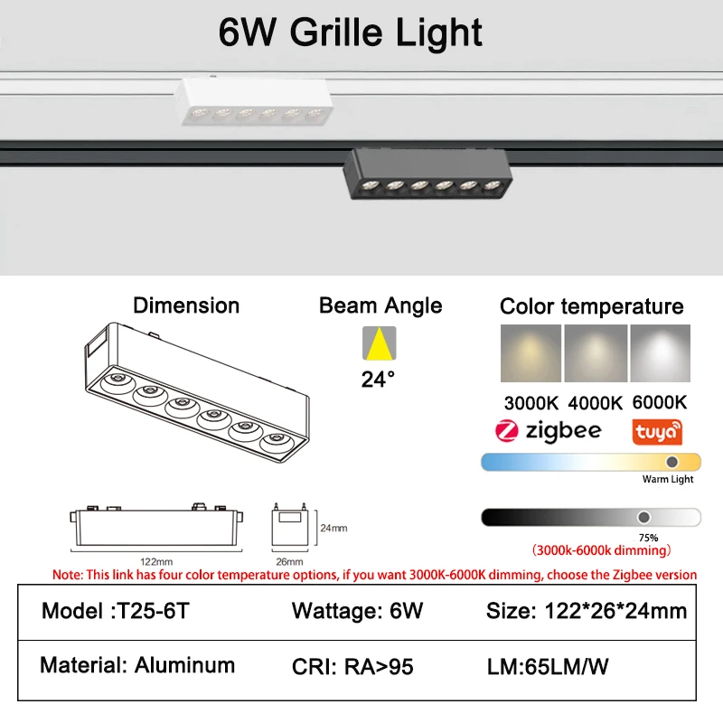Moderne 6MM Smart LED Magnetische Spoor Licht Tuya Zigbee DC48V Dimbare Ultra Dunne Rail Spotlight Magneet Flood Grille Spot LED Lamp