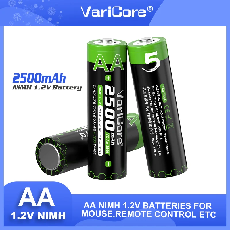 4-20 pezzi Liitokala 1.2V AA 2500mAh Ni-MH 2.5A batteria ricaricabile aa per batterie giocattolo Mouse telecomando pistola temperatura