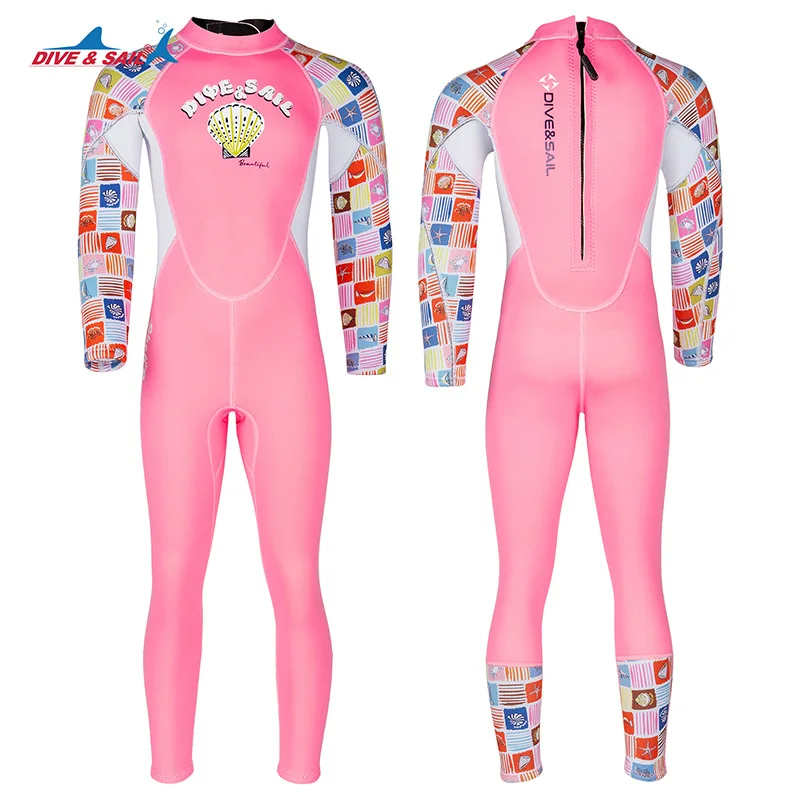 

Girls Kids 1.5MM One Piece Wetsuit Thermal Cold Resistant Anti-Jellyfish Swimwear for Snorkeling Surfing