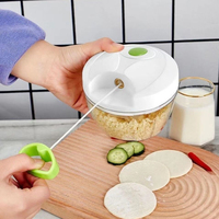 1PCS 500ml Garlic Blender Household Cutter Meat Grinder Multifunction Manual Food Shredder Fruit Crusher Blender Kitchen Tools