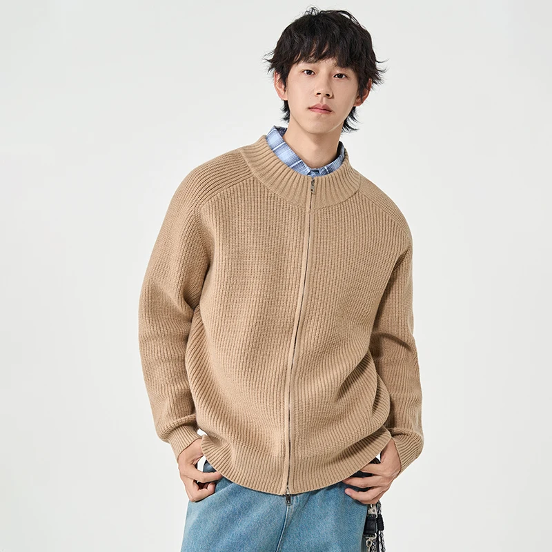 New Autumn Winter Men's Outdoor Sports Casual Sweater Cardigan Comfortable Versatile Breathable and Cold Resistant Warm Jacket