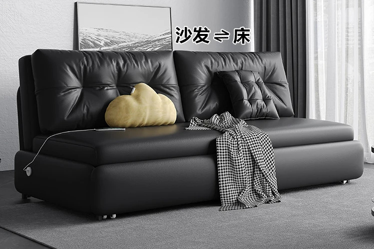 Foldable dual-purpose microfiber leather sofa sheet double