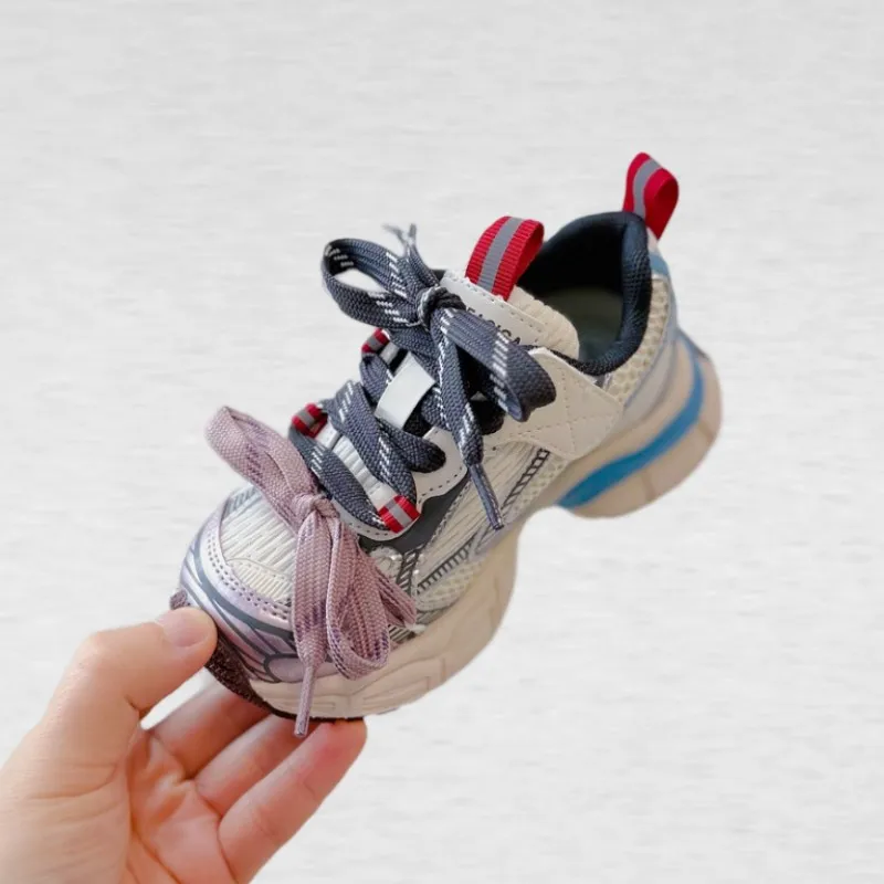 

Детская модная спортивная обувь, весенне-осенняя новинка, кроссовки для девочек, повседневная обувь для мальчиков, детские сетчатые туфли, размеры 26-36