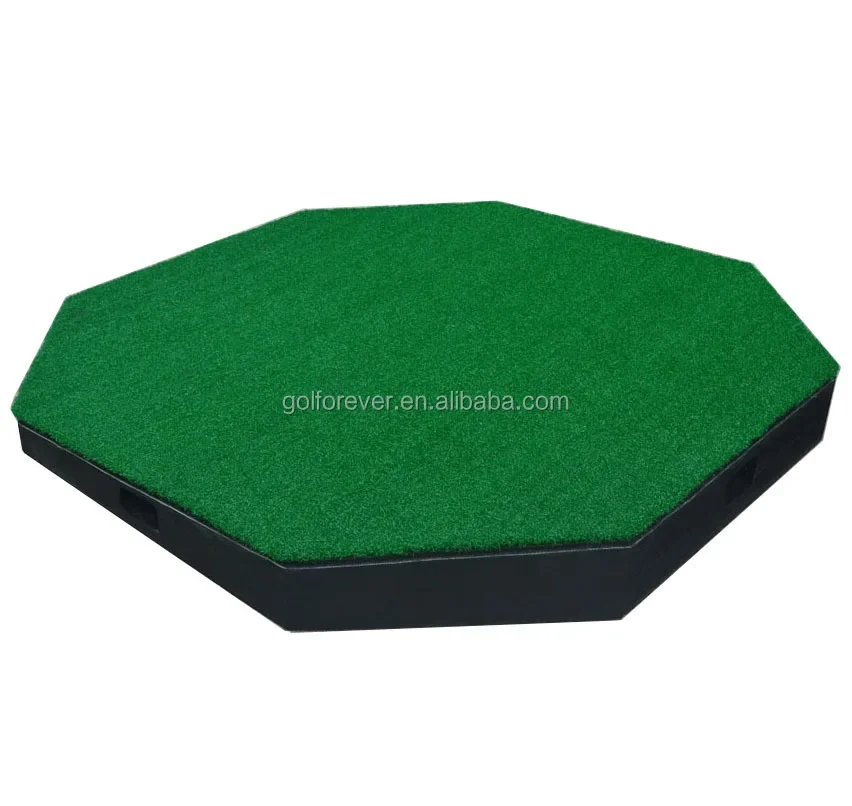 3D Octagon golf practice mat with slope outdoor driving mat indoor swing training mat