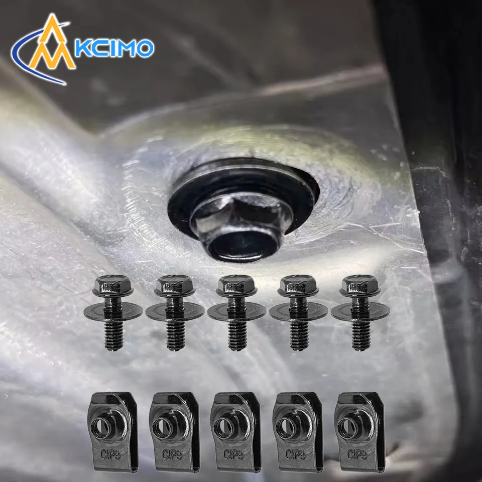 10PCS Auto U-Nut Fastener Clips Body Rivet Nuts for Car Engine Cover, Splash Shield & Bumper, Secure Replacement Retainers