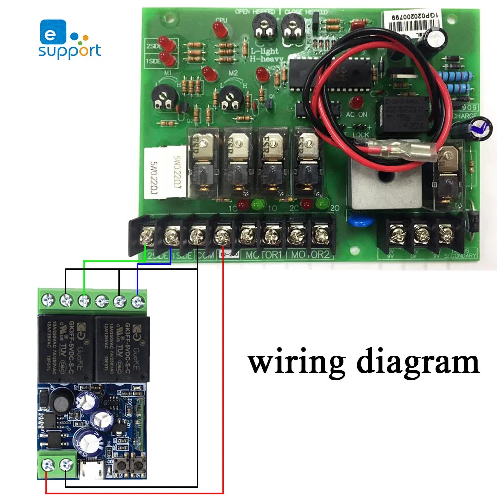 Tedeligo 2.4GHz Ewelink WiFi Smart Switch 12V 24V 48V Garage Motor Gate Light Remote Controller,Timing Receiver Module withAlexa